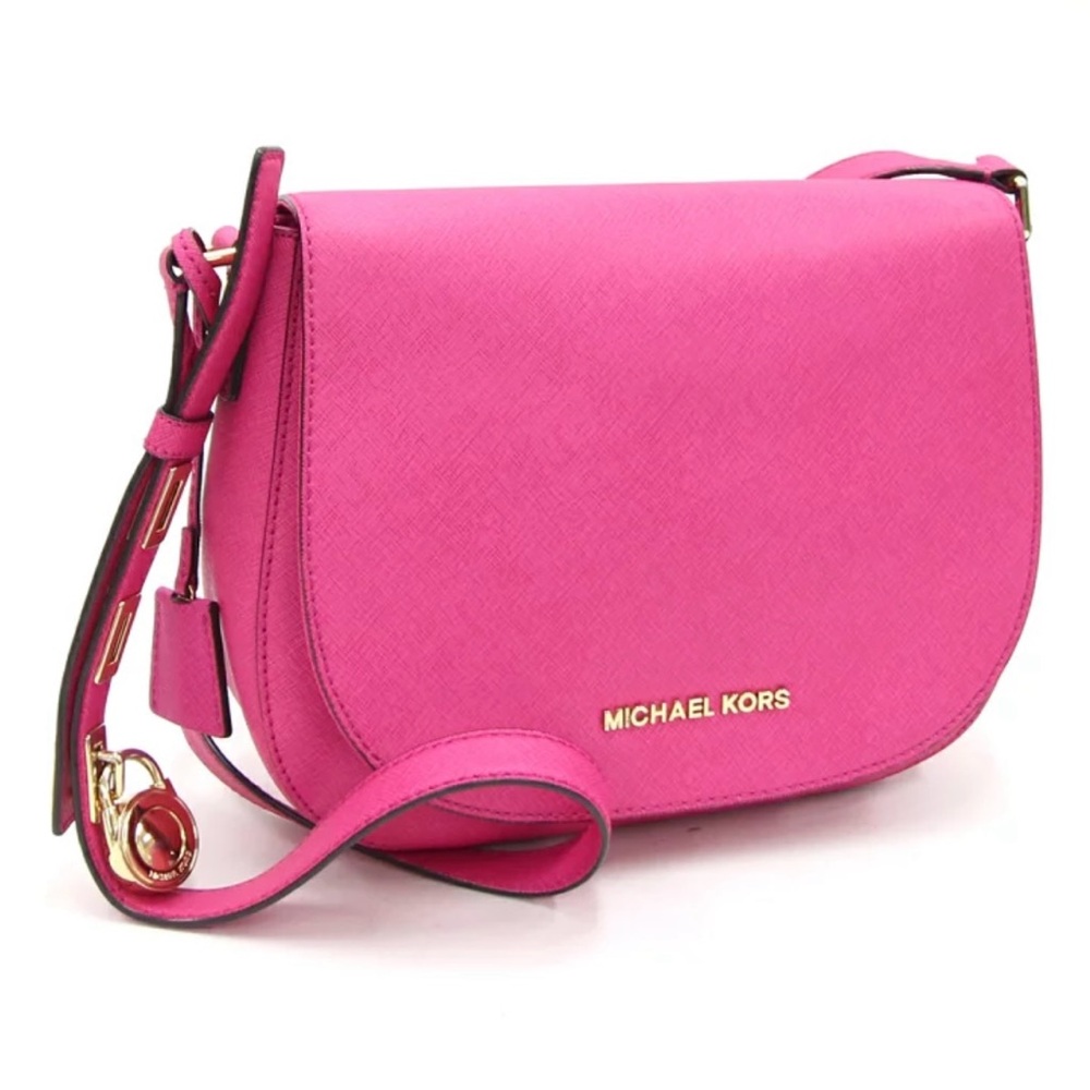 Michael Kors HOT PINK Bedford Saffiano Bag